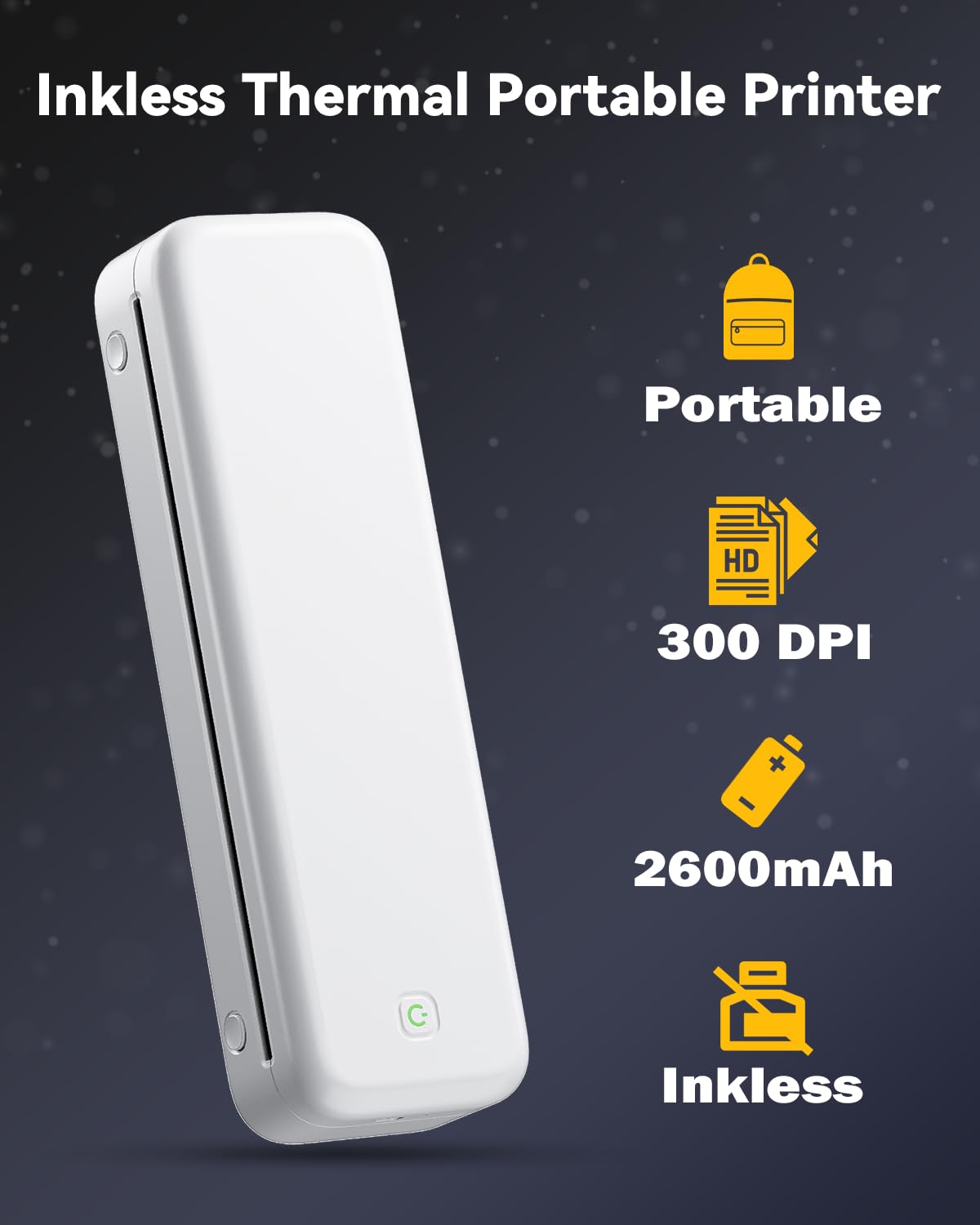 PhoFuta M834 (Upgrade-Version) mobiler drucker a4 für unterwegs, thermodrucker a4, drucker klein kompakt a4, Bluetooth drucker, tragbarer Mini drucker, Portable Printer, Handy drucker für Android/iOS