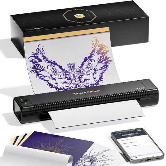 PhoFuta TP81 - Impresora inalámbrica para transferencia de tatuajes, color negro