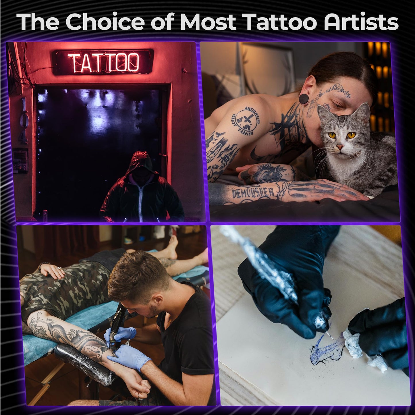 PhoFuta M08F Termocopiadora Tattoo Bluetooth Impresora Tattoo Impresora Tatuajes para Tatuajes DIY, Impresora Portátil Maquina Tatuar, Compatible con Smartphone y PC, con 10 Unidades A4 Papel Tatuaje.